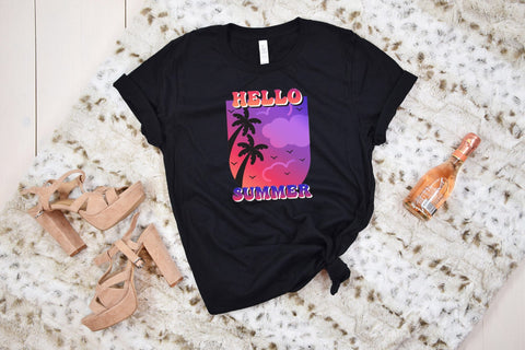 Retro Summer Sublimation - Hello Summer PNG Sublimation CraftLabSVG 