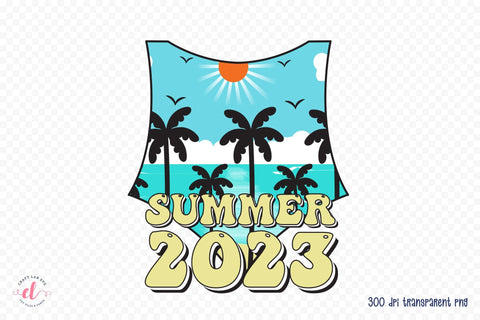 Retro Summer Sublimation - Summer 2023 PNG Sublimation CraftLabSVG 