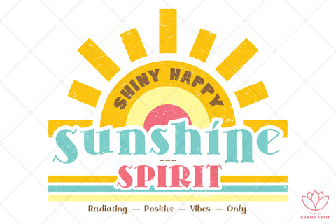 Retro Summer Sun Svg Png - Vintage Sunshine Spirit Design Sublimation SVG Karma Genie Graphics 