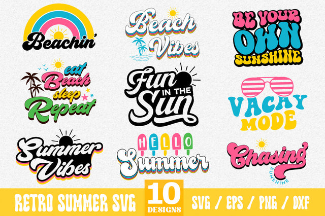 Retro Summer SVG Bundle, Beach SVG SVG etcify 