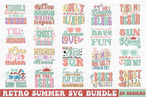 Retro Summer SVG Bundle SVG akazaddesign 