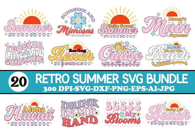 Retro Summer svg bundle SVG designmaster24 