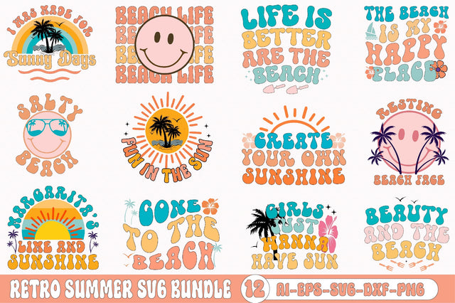 Retro Summer Svg Bundle SVG SVGista 