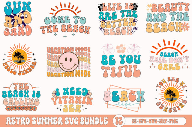 Retro Summer Svg Bundle SVG SVGista 