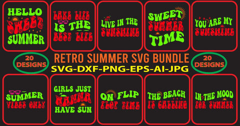 Retro Summer SVG Bundle SVG Syaman 