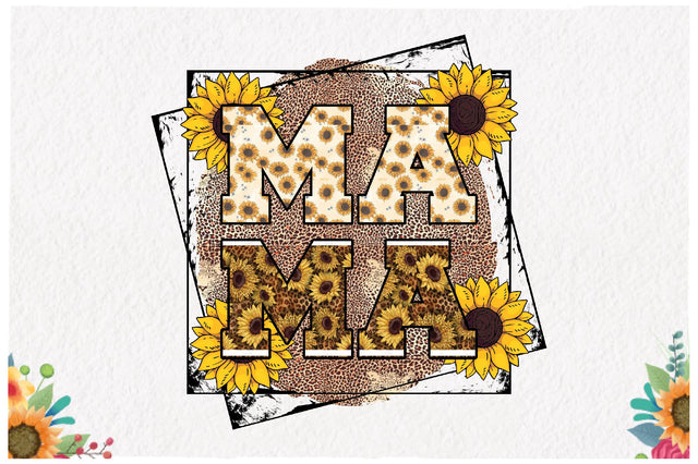 Retro Sunflower Mama Sublimation Sublimation Jagonath Roy 