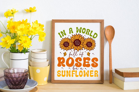Retro Sunflower SVG Bundle SVG Shetara Begum 