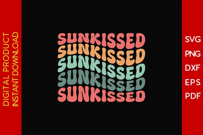 Retro Sunkissed Retro Summer Vacation SVG PNG PDF Cut File SVG Creativedesigntee 