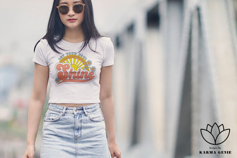 Retro Sunrise & Flowers - Boho Graphic Design Sublimation SVG Karma Genie Graphics 