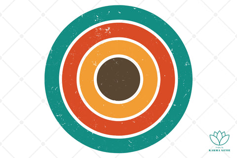 Retro Sunrise & Rainbows - Vintage Graphic Elements SVG Karma Genie Graphics 