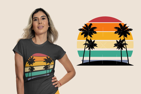 Retro Sunset Background Bundle 15 SVG Designs SVG OrangeBrushStudio 