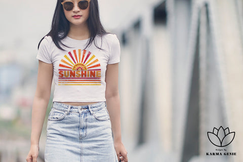 Retro Sunshine - Vintage SVG PNG Sunrise Graphic Design Sublimation SVG Karma Genie Graphics 