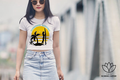 Retro Surfing Svg Png - Summer Graphic Design Sublimation SVG Karma Genie Graphics 