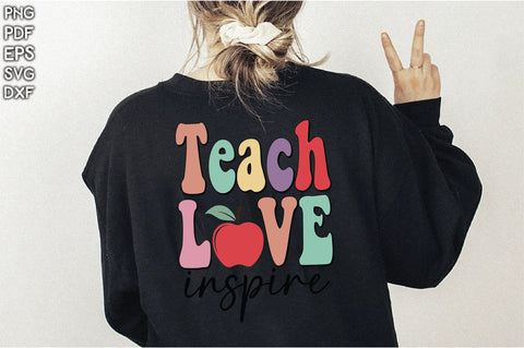 Retro Teach Love Inspire Sublimation Creativeart88 