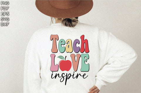 Retro Teach Love Inspire Sublimation Creativeart88 