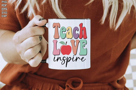 Retro Teach Love Inspire Sublimation Creativeart88 