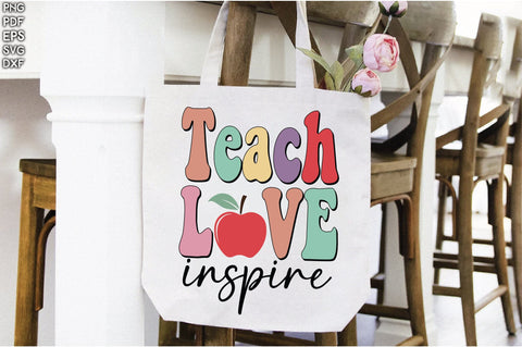 Retro Teach Love Inspire Sublimation Creativeart88 