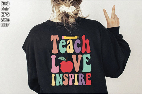 Retro Teach Love Inspire Vol-1 SVG Creativeart88 