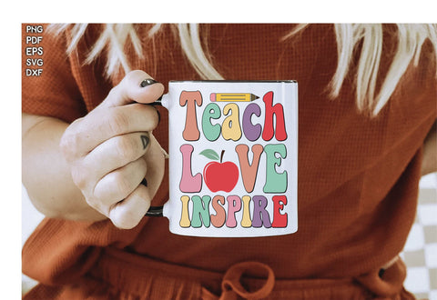 Retro Teach Love Inspire Vol-1 SVG Creativeart88 