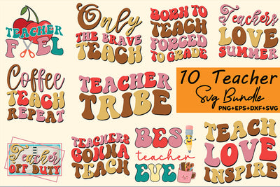Retro Teacher Bundle SVG Rupkotha 