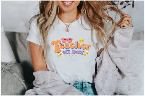 Retro Teacher off Duty Sublimation Sublimation Jagonath Roy 