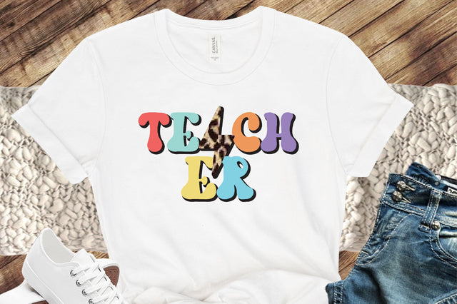 Retro Teacher PNG Sublimation Sublimation SVGista 