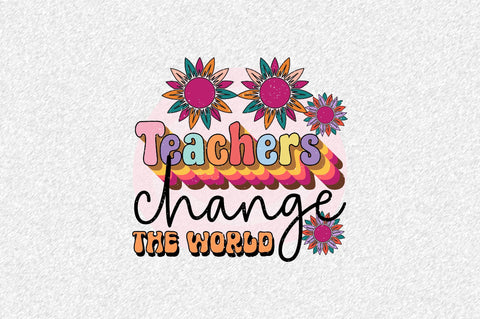 Retro Teacher Sublimation Bundle Sublimation SVGArt 