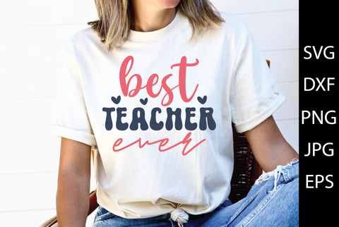 Retro Teacher SVG Bundle SVG md faruk hossain 