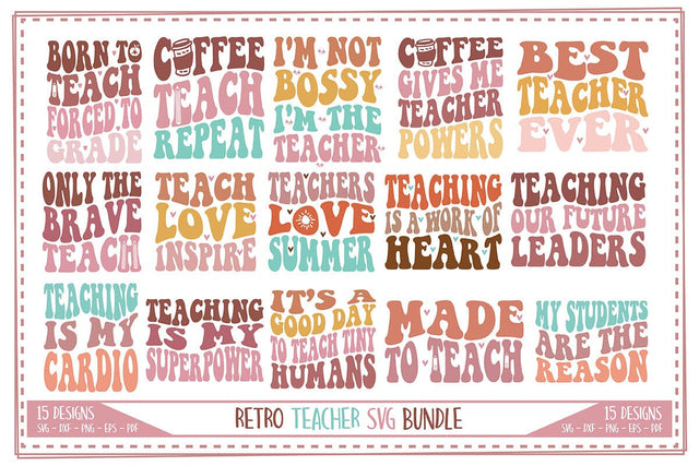 retro teacher SVG Bundle SVG shah alam 