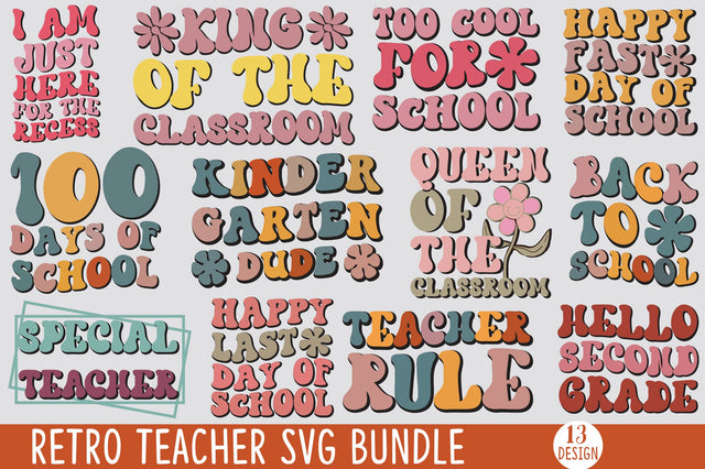 Retro Teacher Svg Bundle SVG SVGista 