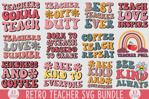 Retro Teacher Svg Bundle SVG SVGista 