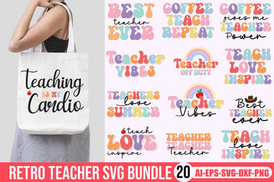 Retro Teacher SVG Bundle SVG SVGista 