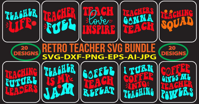 RETRO-TEACHER-SVG-BUNDLE SVG Syaman 