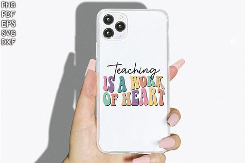 Retro Teaching Is A Work Of Heart SVG Creativeart88 