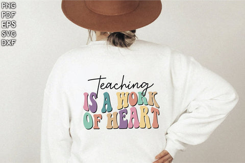Retro Teaching Is A Work Of Heart SVG Creativeart88 
