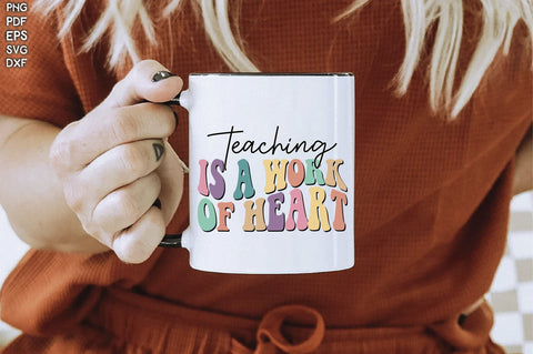 Retro Teaching Is A Work Of Heart SVG Creativeart88 