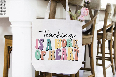 Retro Teaching Is A Work Of Heart SVG Creativeart88 