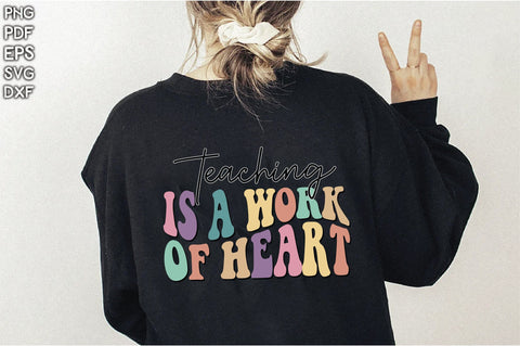 Retro Teaching Is A Work Of Heart SVG Creativeart88 