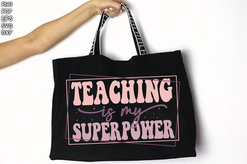 Retro Teaching Is My Superpower Sublimation Creativeart88 