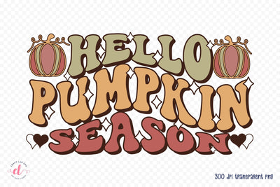 Retro Thanksgiving PNG - Hello Pumpkin Season Sublimation CraftLabSVG 