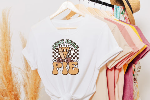 Retro Thanksgiving PNG | Just Here for the Pie Sublimation CraftLabSVG 