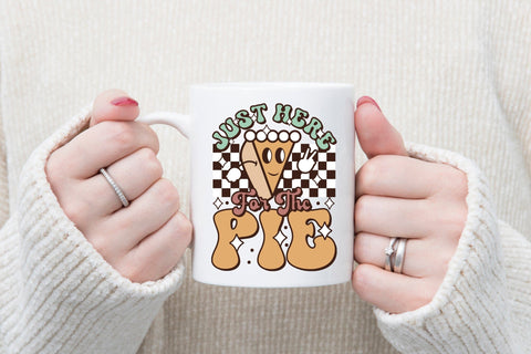 Retro Thanksgiving PNG | Just Here for the Pie Sublimation CraftLabSVG 