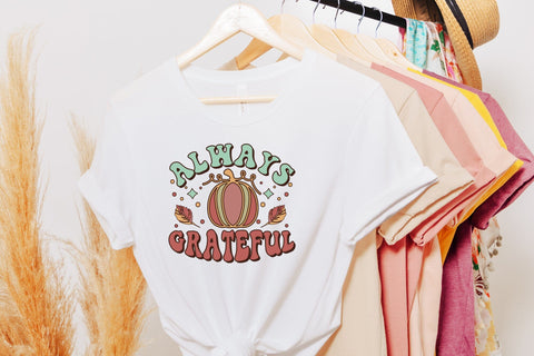 Retro Thanksgiving Sublimation - Always Grateful Sublimation CraftLabSVG 