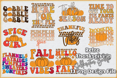 Retro Thanksgiving Sublimation Bundle Sublimation Creativeart88 