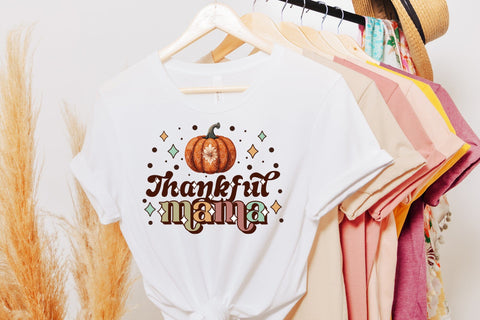 Retro Thanksgiving Sublimation | Thankful Mama Sublimation CraftLabSVG 