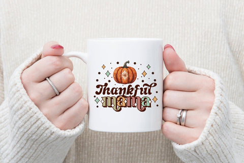 Retro Thanksgiving Sublimation | Thankful Mama Sublimation CraftLabSVG 