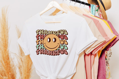 Retro Thanksgiving Sublimation - Thankful PNG Sublimation CraftLabSVG 