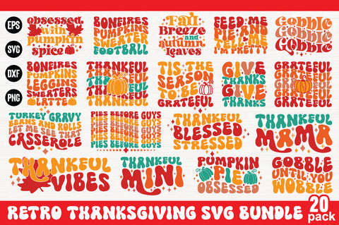 Retro Thanksgiving Svg Bundle SVG md faruk hossain 