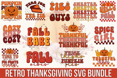 Retro Thanksgiving SVG Bundle SVG SVGista 