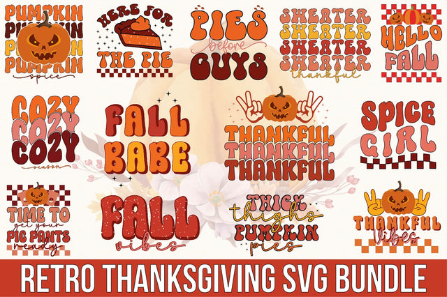 Retro Thanksgiving SVG Bundle SVG SVGista 